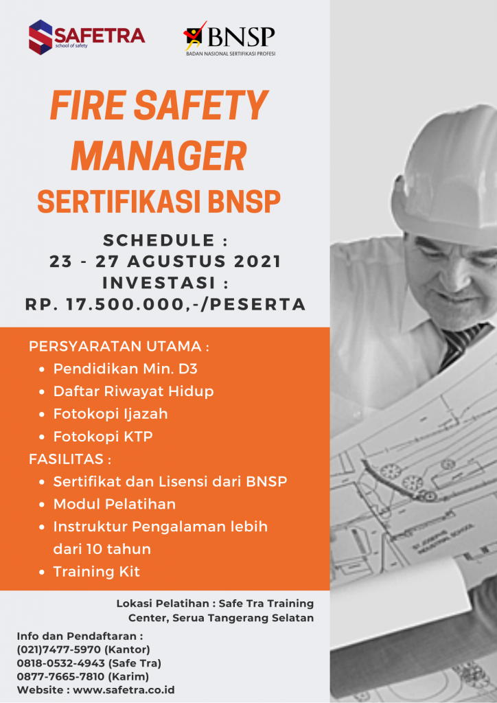 Fire Safety Manager Sertifikasi BNSP Safetra