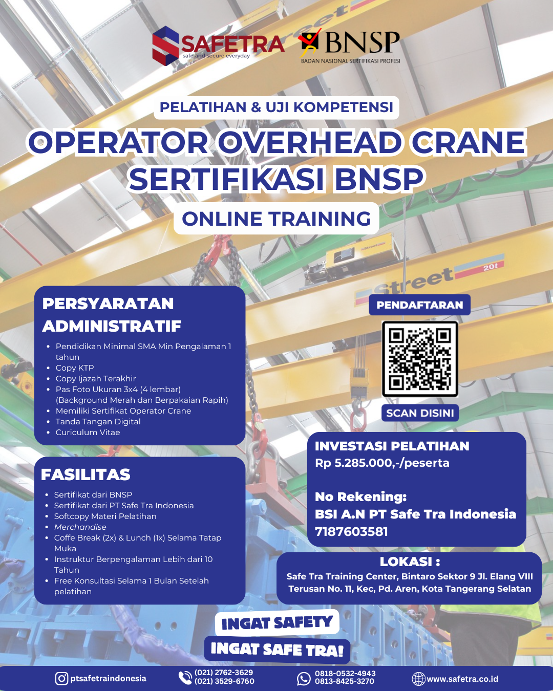 Pelatihan Operator Overhead Crane