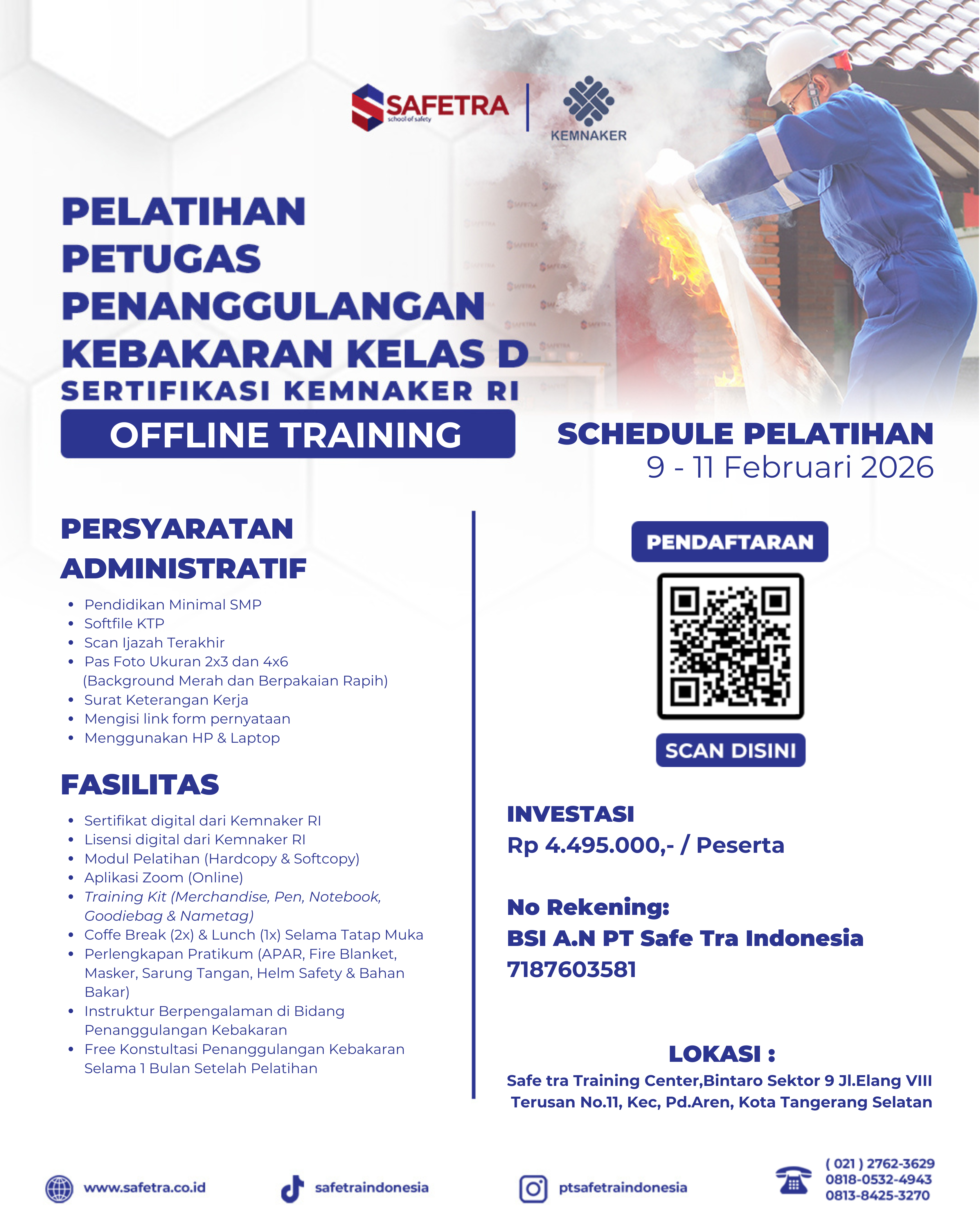 Pelatihan Damkar D Kemnaker RI Februari 2026