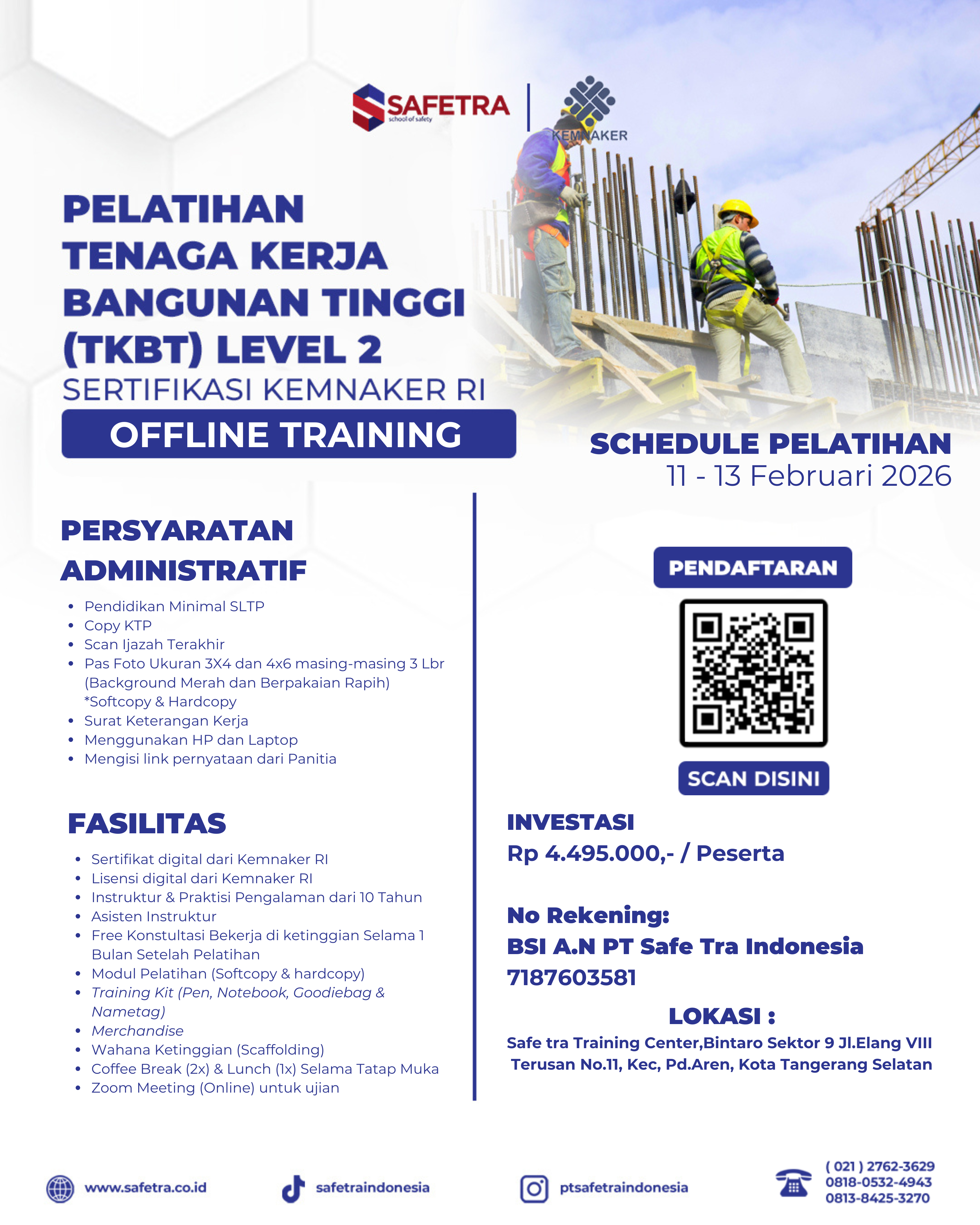 Pelatihan TKBT II Kemnaker RI Februari 2026