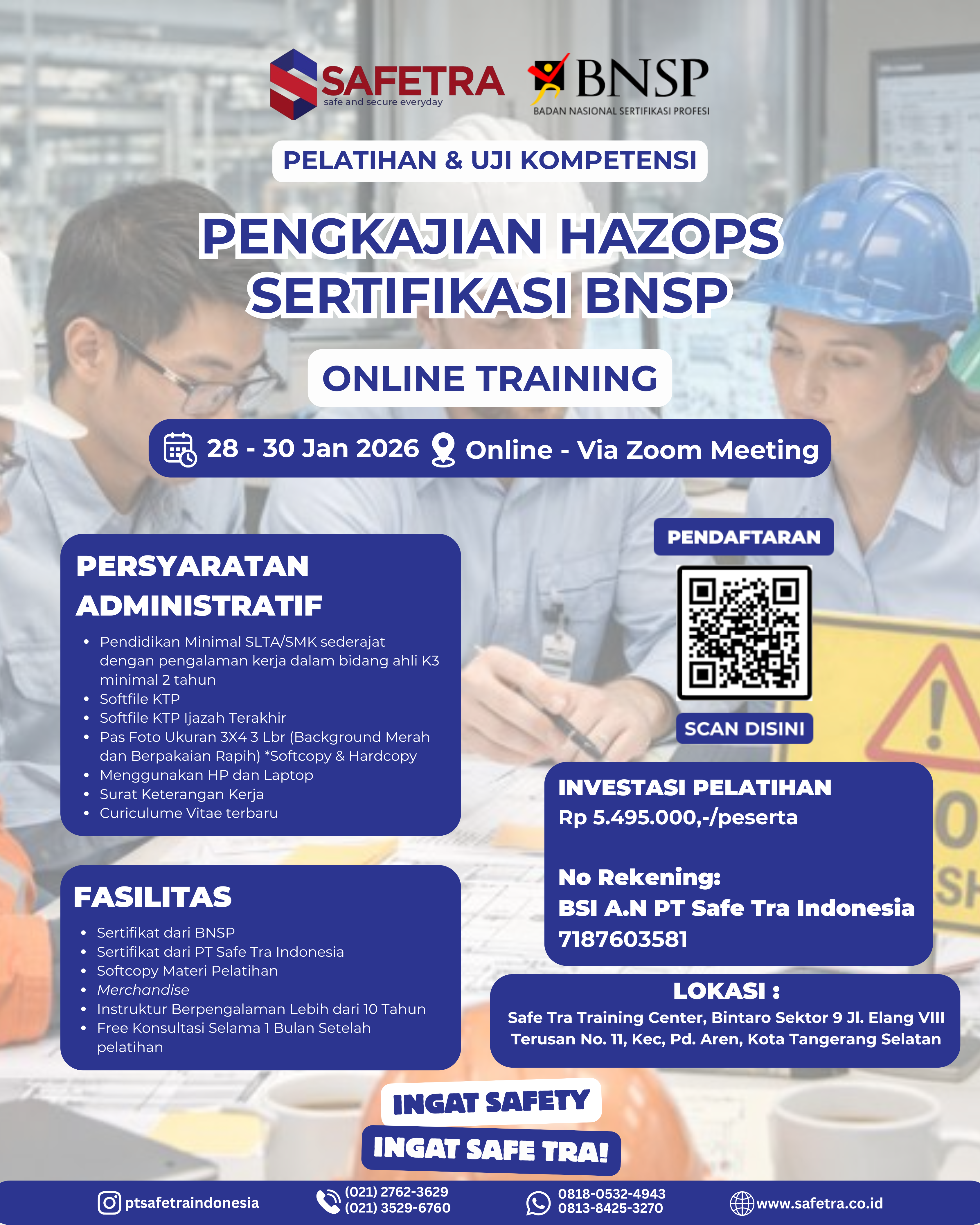 Biaya Pelatihan Pengkajian HAZOPS