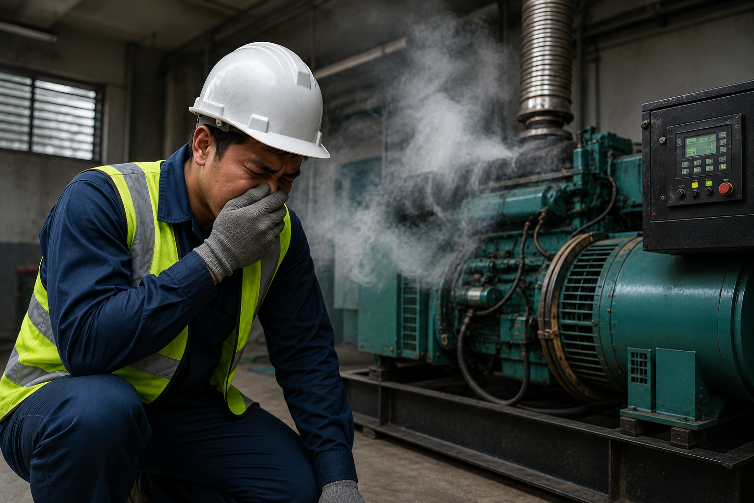 Keracunan Asap Genset di Area Kerja
