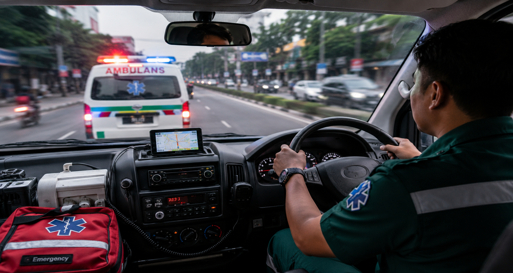 Bahaya Kurang Fokus Saat Mengemudi Ambulans